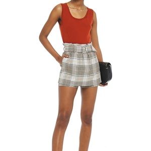 NWT MAJE prince of Wales layered shorts - skort size 38 medium